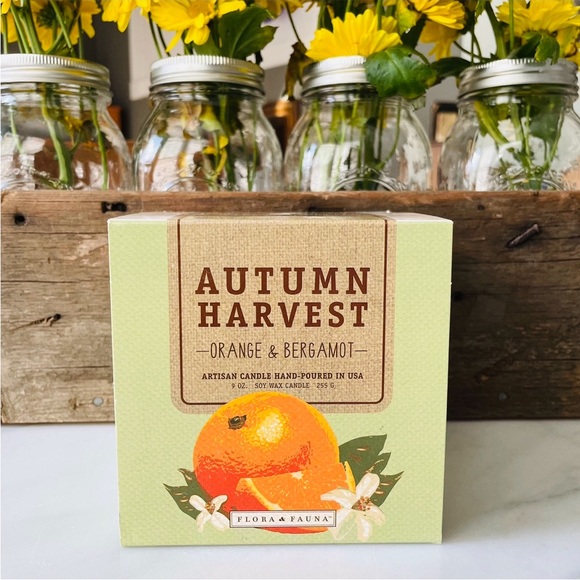 Anthropologie•NIB•Flora & Fauna•Hand-Poured Soy Wax Candle•9oz•Orange+Bergamot - Picture 7 of 16